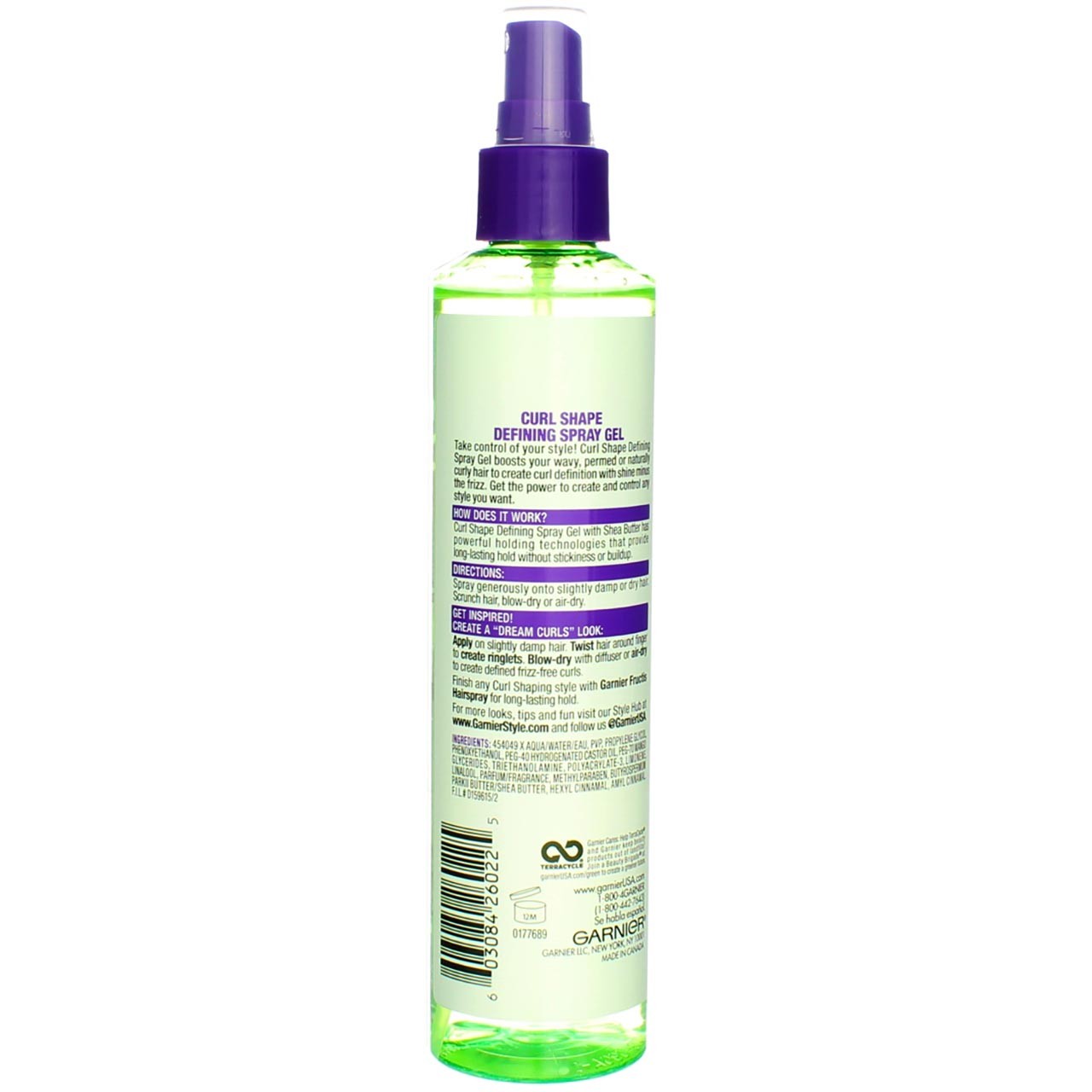 Curl Shape Hair Spray Gel with Shea Butter - Long-Lasting Hold & Shine