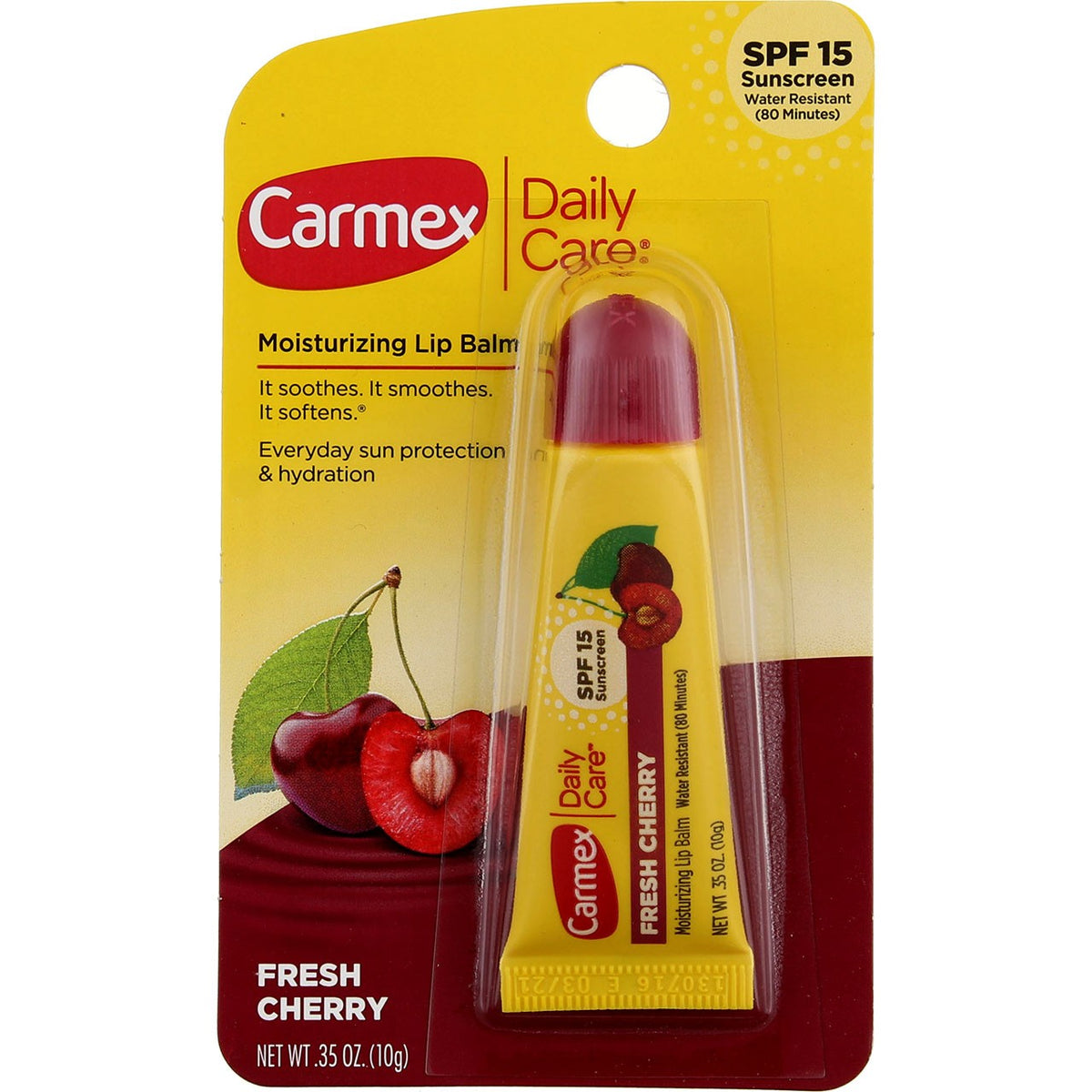 Moisturizing Lip Balm SPF 15 - Cherry Flavored, 3 Pack