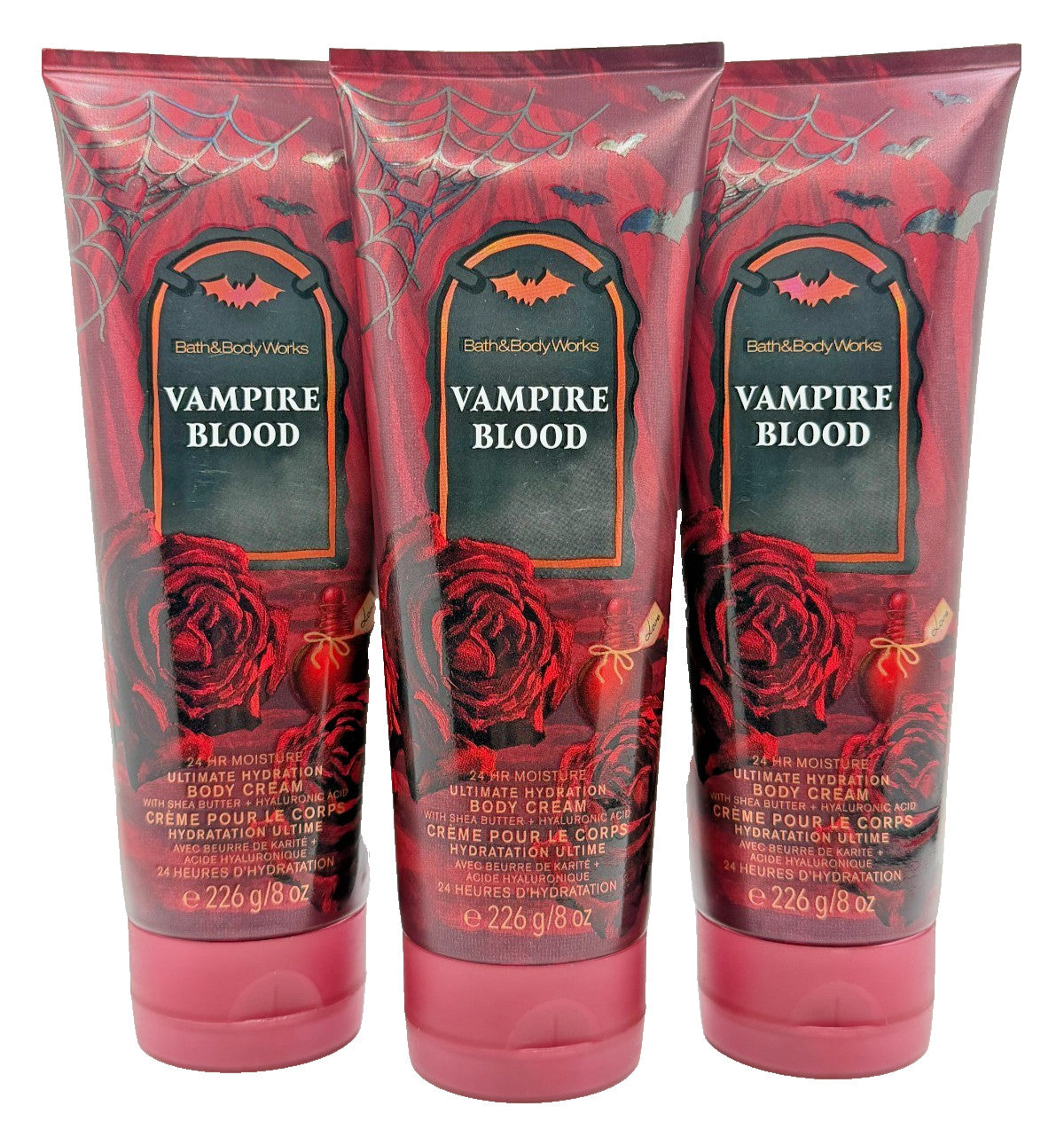 Bath & Body Works Vampire Blood Body Cream, 8 oz (Set of 3)