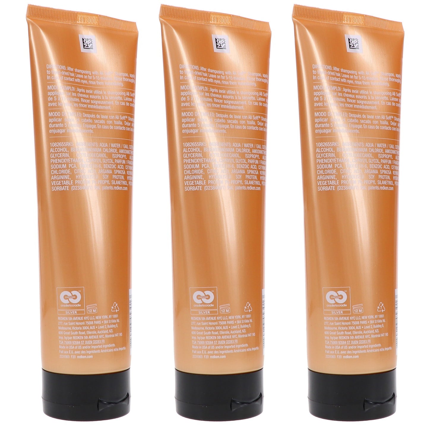 Redken All Soft Heavy Cream Hair Conditioner 8.5 oz 3 Pack - Deep Nourishing Treatment