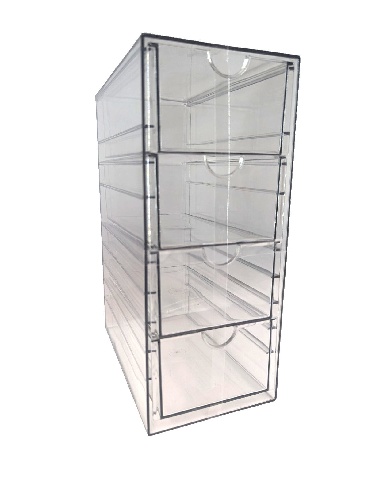 Acrylic Makeup Jewelry Organizer with 4 Drawers - Clear Storage Solution