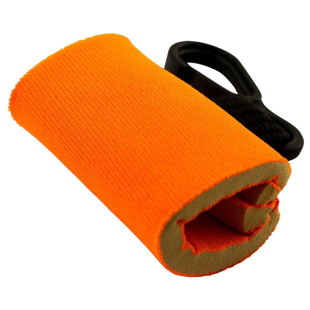 Clip-On Neoprene Lip Balm Holder Key Chain - Orange, Fits Most Lip Balms