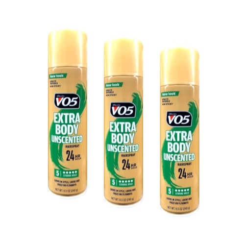 3 Pack Unscented Hair Spray - Crystal Clear, 14 Hour Hold, 8.5 Oz Each