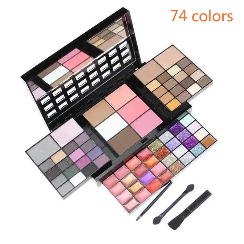 Colorful Glitter Eyeshadow Palette Waterproof Long Lasting Matte & Shimmer Makeup
