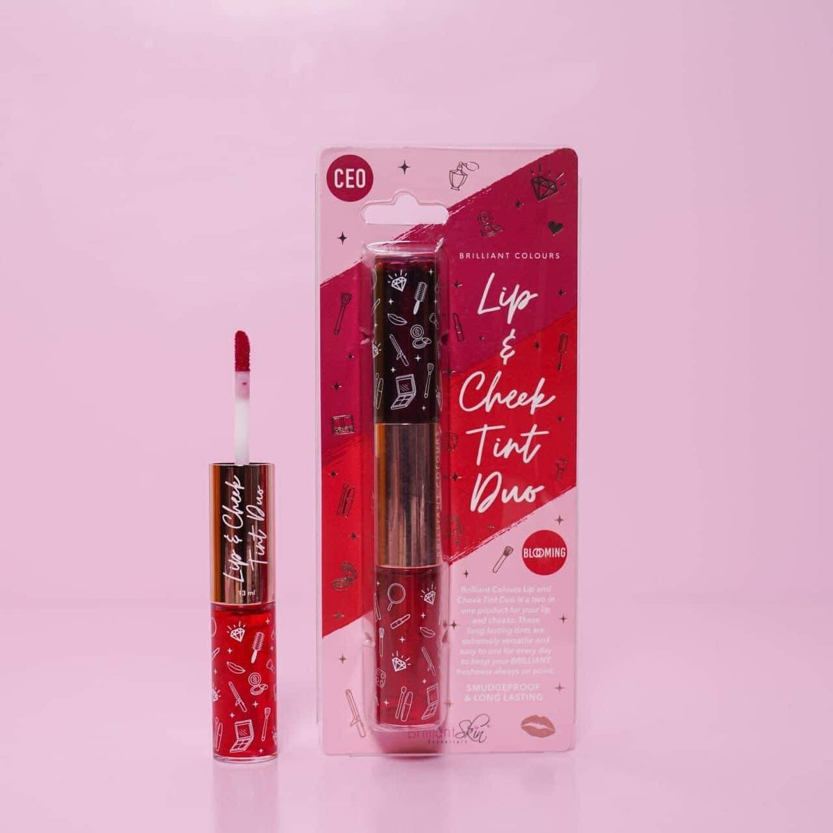 Lip & Cheek Tint Duo - Long Lasting, Highly Pigmented, Cruelty-Free, Vitamin E Enriched