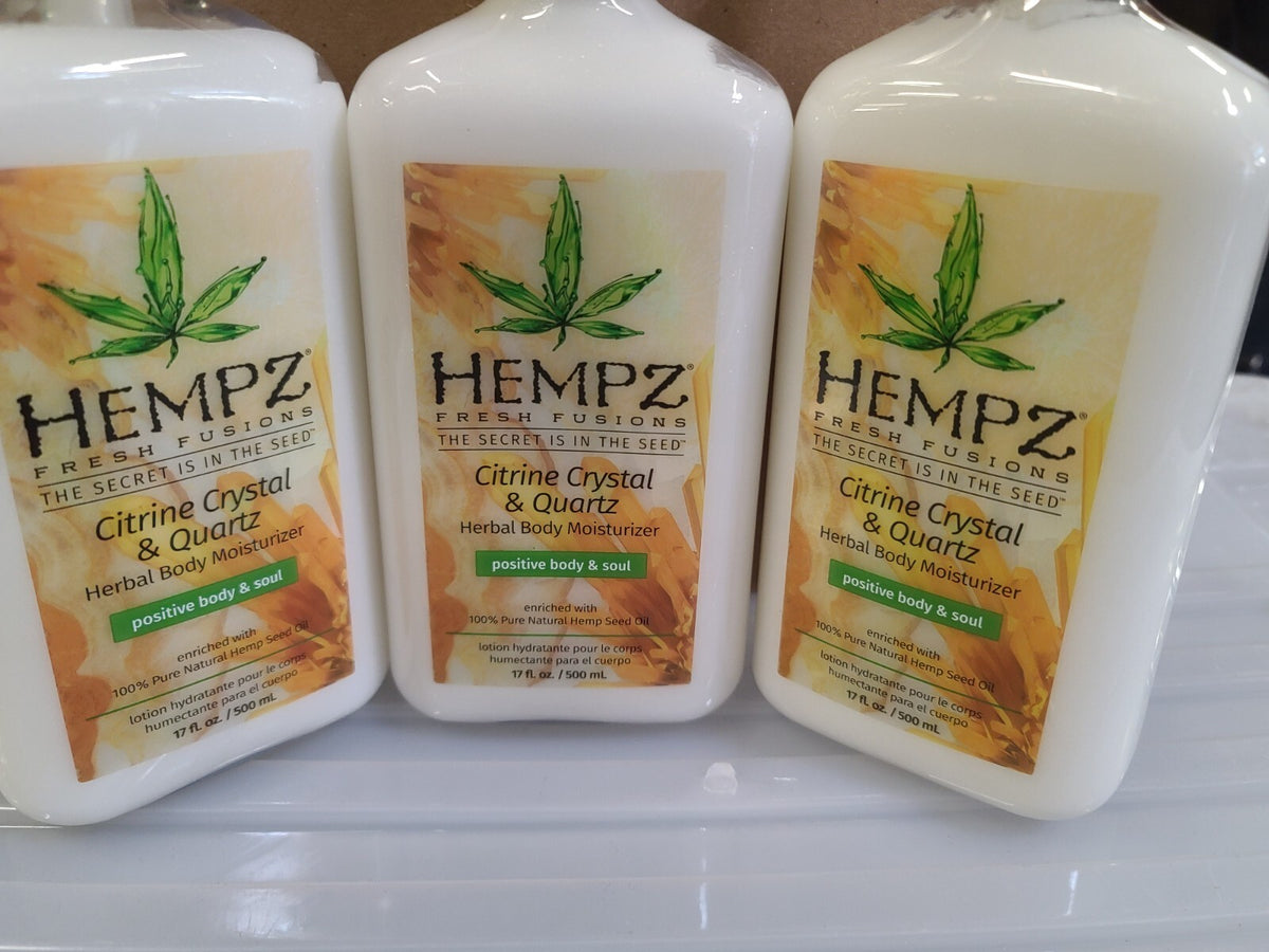 Hempz Citrine Crystal & Quartz Moisturizer 17 oz - 3 Pack