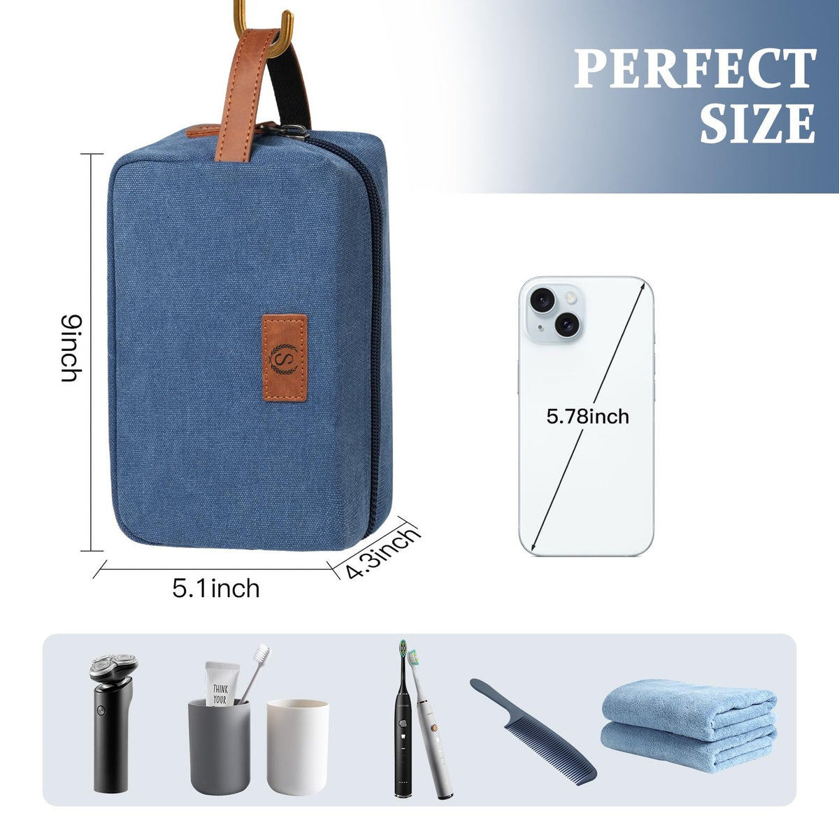 Personalized Waterproof Toiletry Bag for Men - Travel Organizer, Gift for Boyfriend