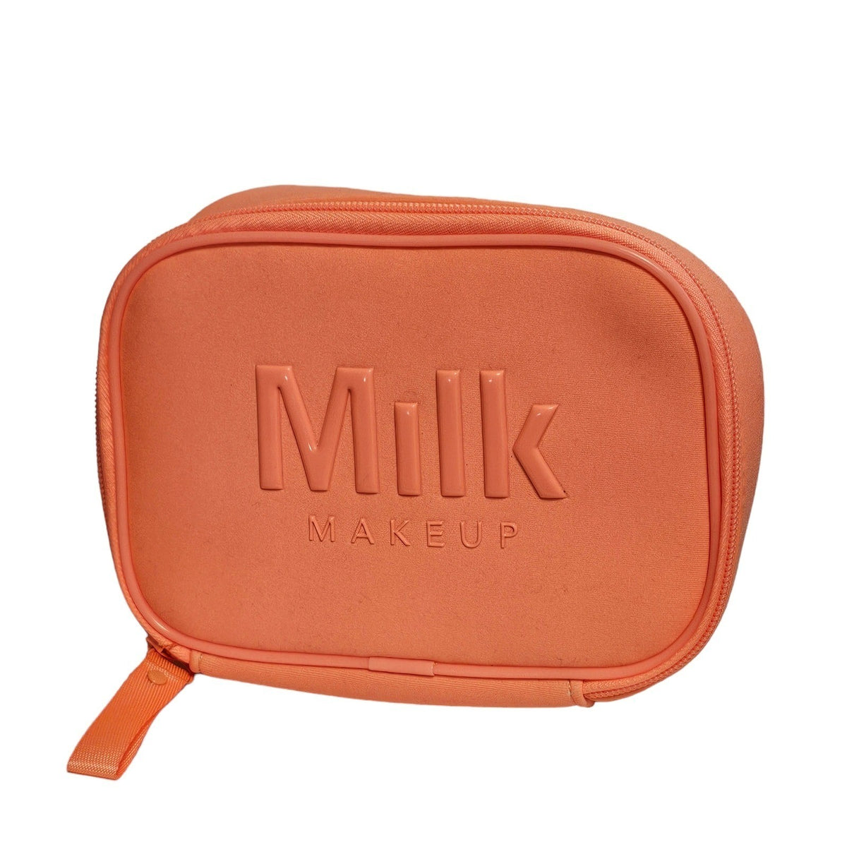 Orange Zippered Cosmetic Makeup Bag Case - Padded Travel Organizer