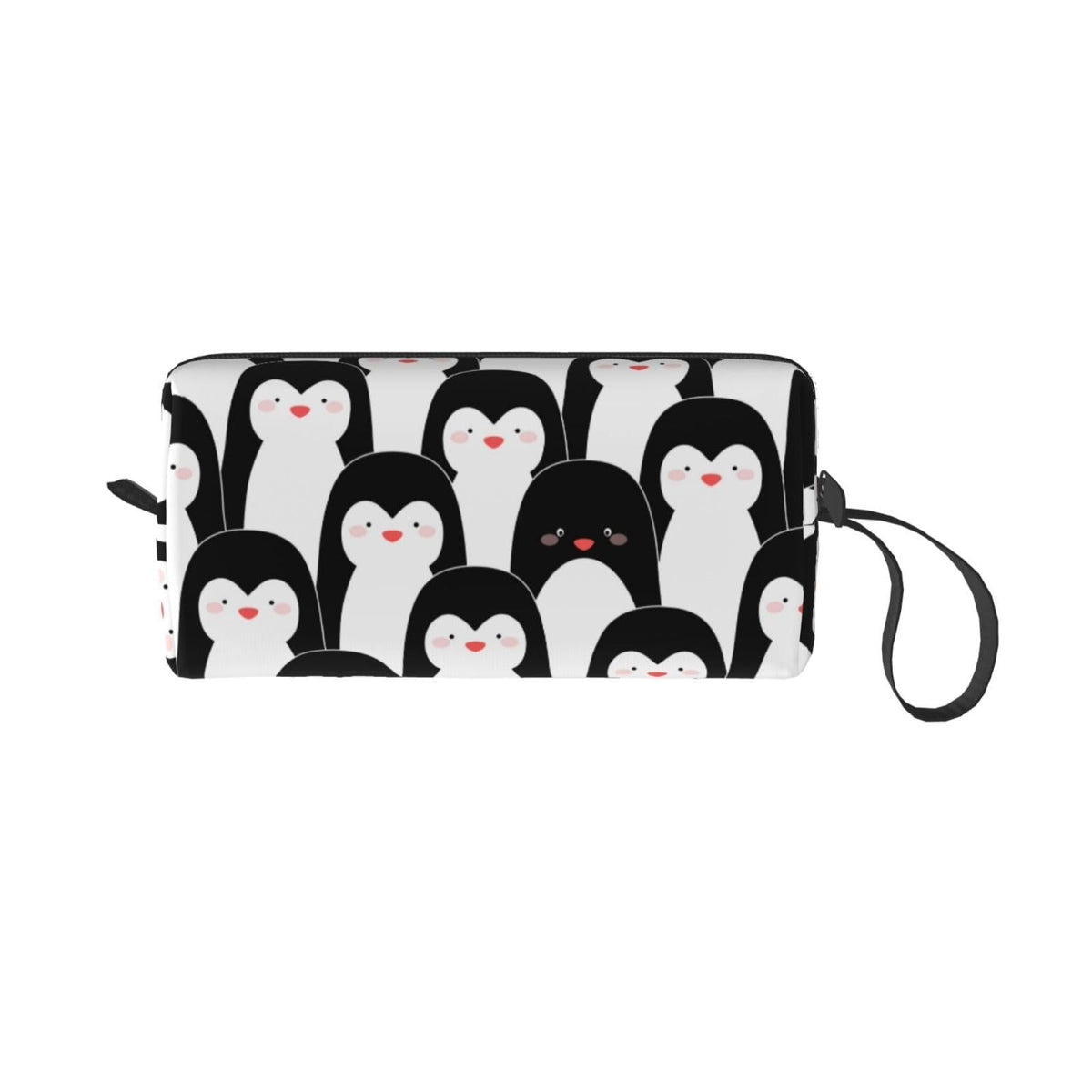Cute Penguin Makeup Bag Organizer Small Cosmetic Travel Pouch with Handle