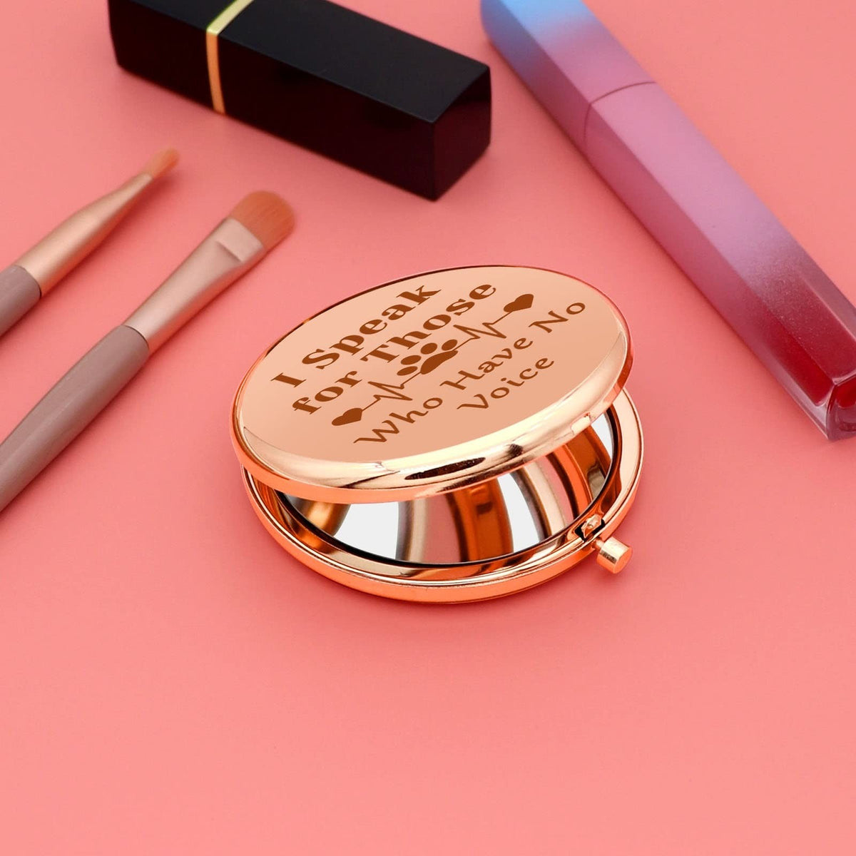 Animal Rescue Compact Mirror for Veterinarians and Animal Lovers