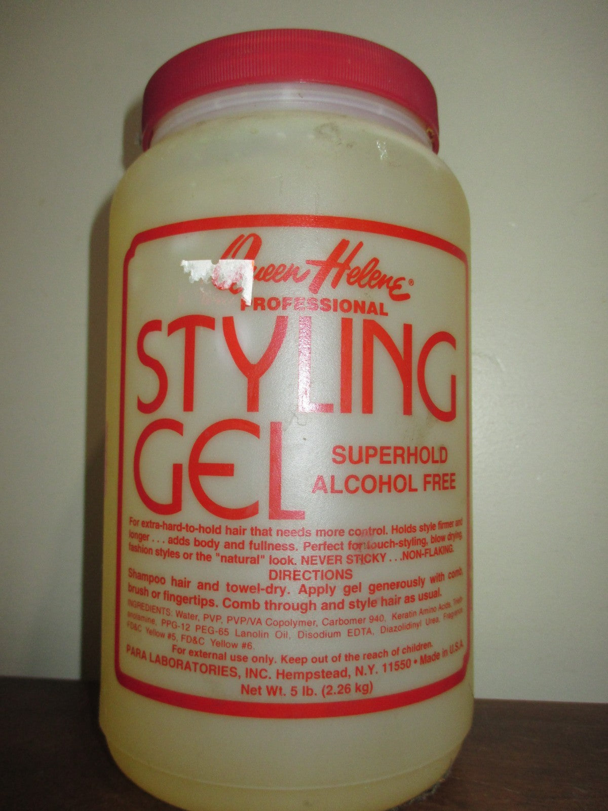 Heavy Duty Hair Gel Super Hold 5 lb - Strong Styling Control for Hair
