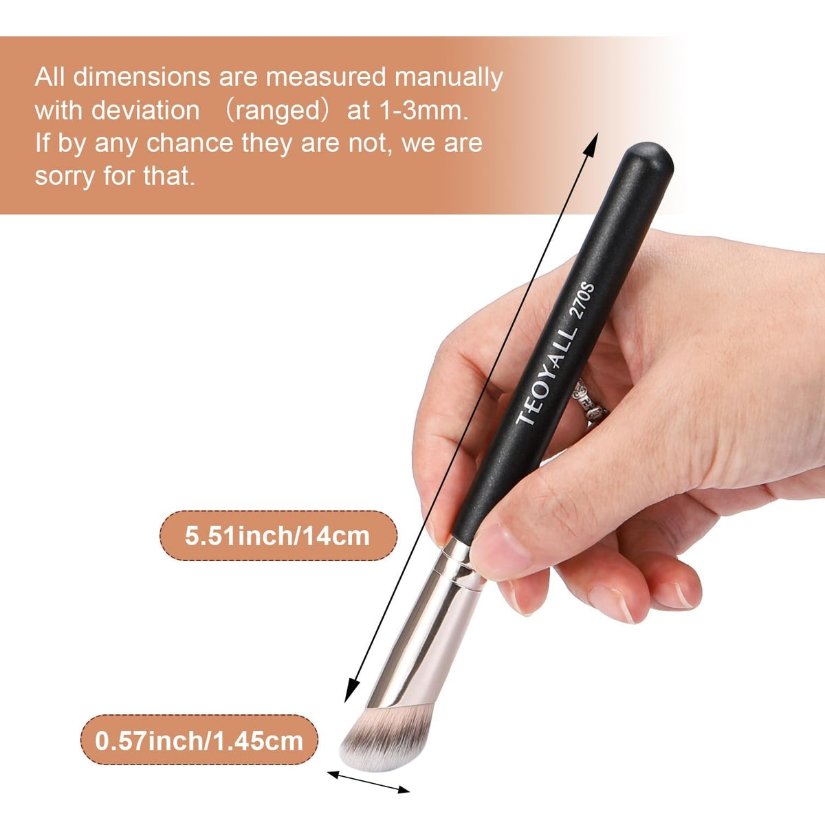 Angled Makeup Brush for Under Eye Concealing & Contouring - Cruelty-Free