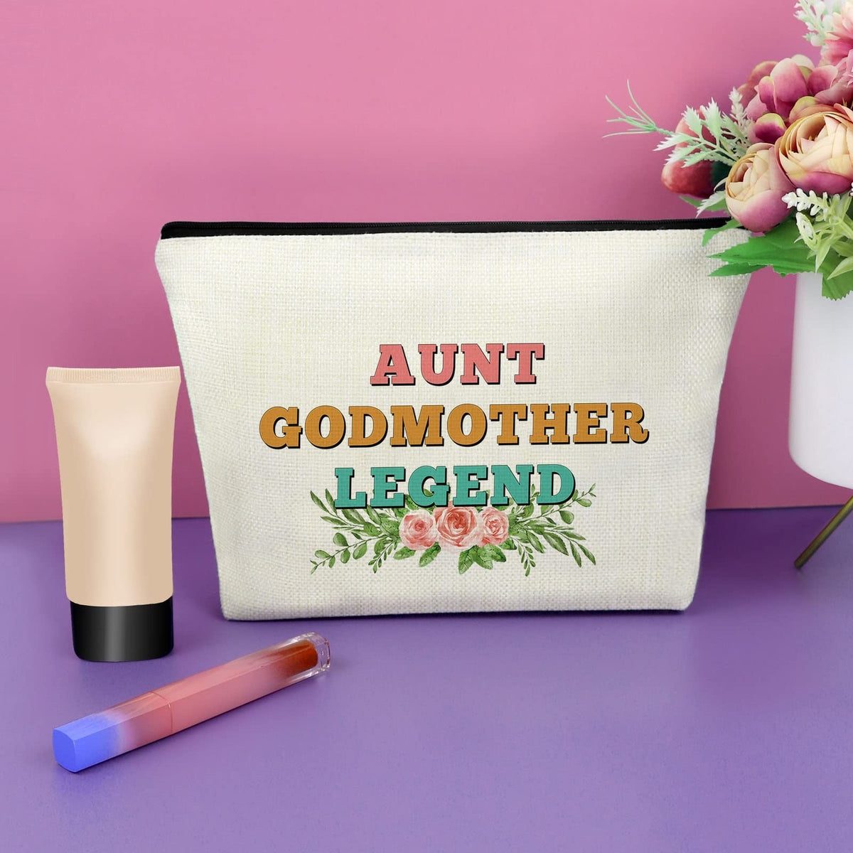 Aunt Godmother Makeup Bag - Gift for Birthday, Mother's Day & Holidays