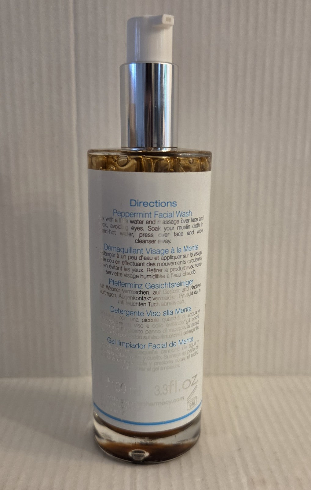 Peppermint Facial Wash for Blemished Skin - Organic, Gentle Cleansing 3.3 Fl Oz