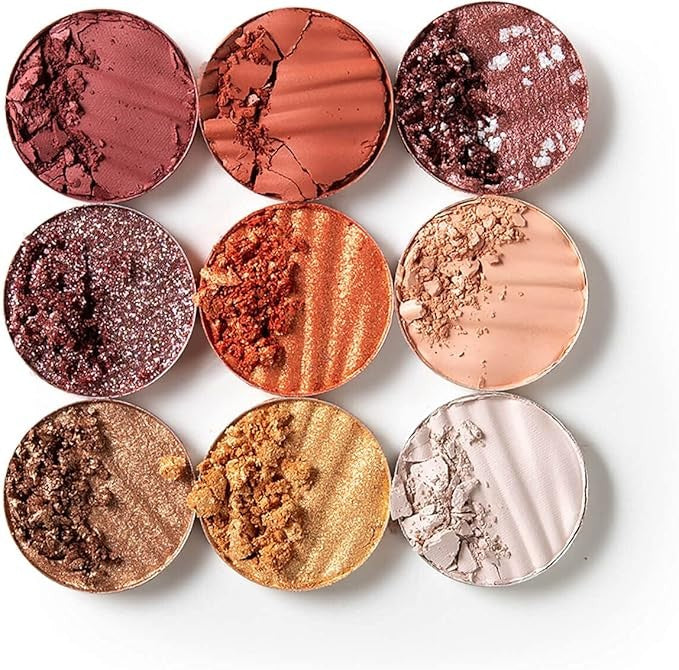 Vivid 9-Color Eyeshadow Palette - Matte, Shimmer & Glitter Shades for Creative Makeup