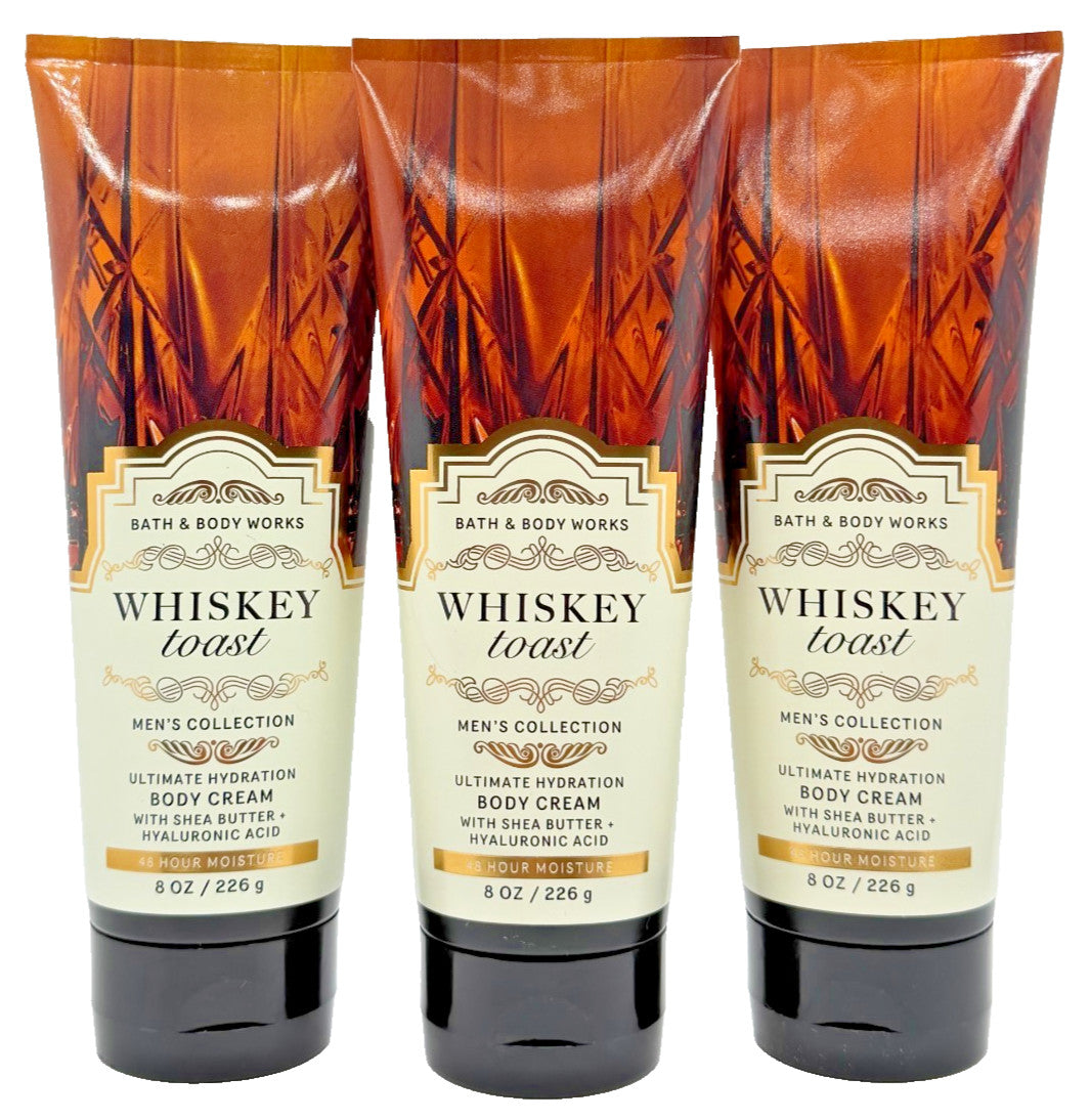 Whiskey Toast Hydrating Body Cream - 3 Pack, 8 oz Tubes