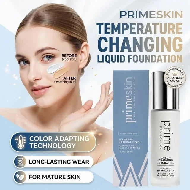 Color Changing Foundation for Mature Skin - 30ml Natural Dewy Finish
