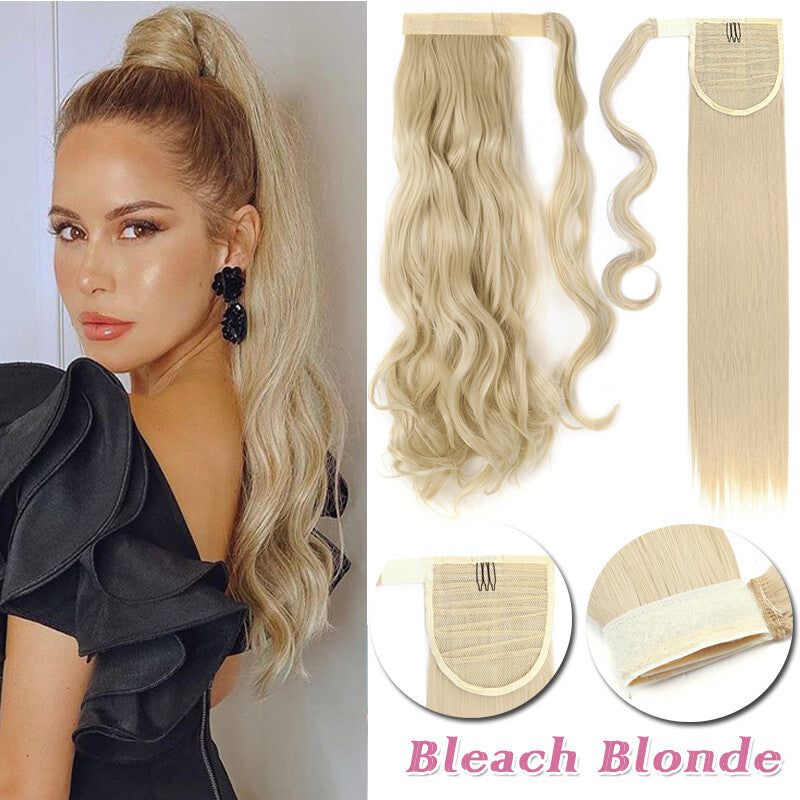 Clip-In Thick Hair Ponytail Extension - Real Human Hair, Various Lengths & Colors