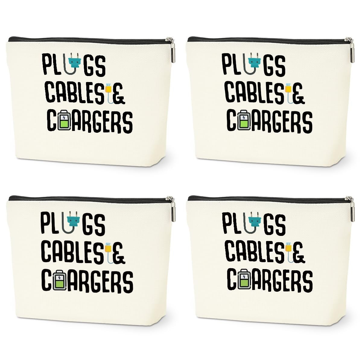 Large Capacity Linen Makeup Bag with Stylish Pattern for Travel & Storage