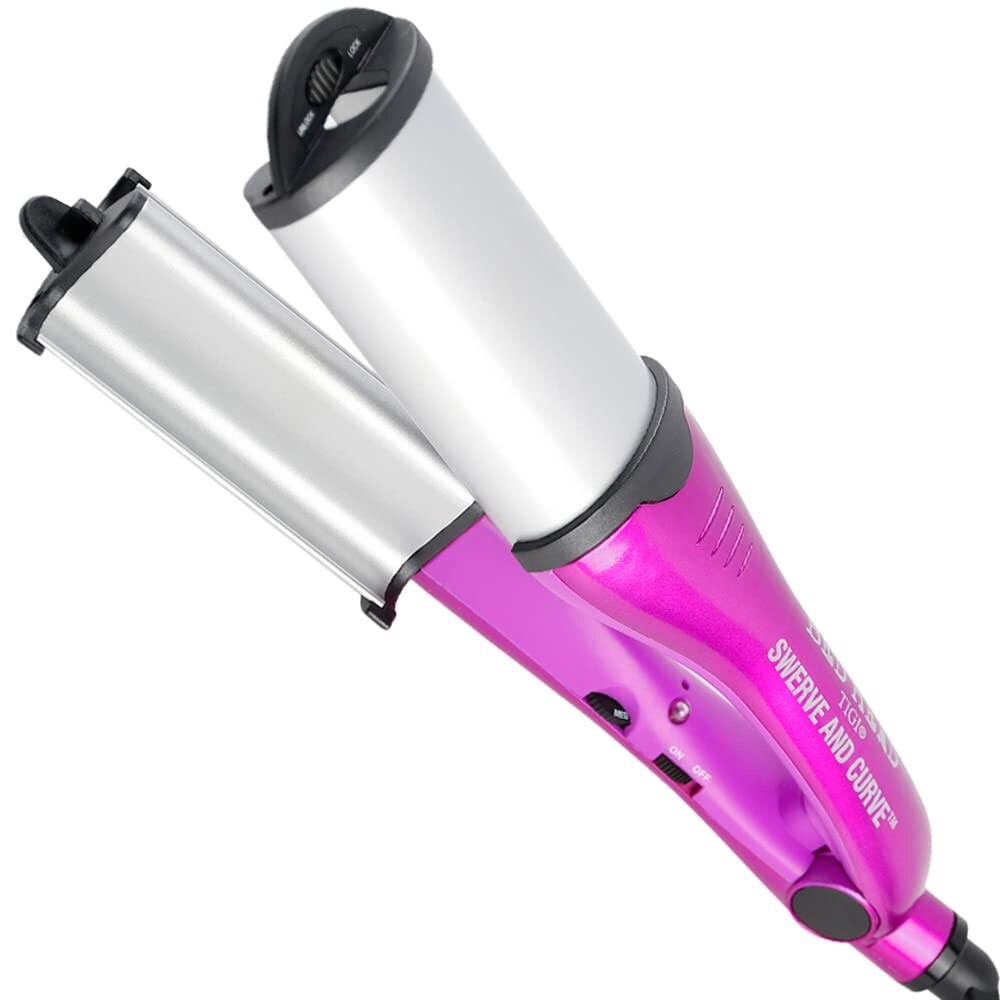 Hair Waver and Curling Wand Set - Beachy Waves, Tousled Curls, 2-in-1 Styling Tool