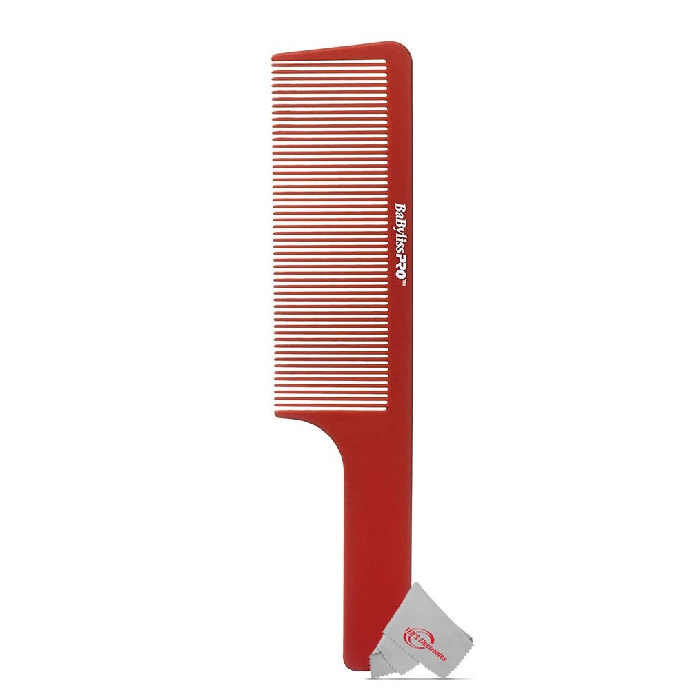 BaBylissPRO Barberology 9 Inch Clipper Comb - Red for Fade & Styling