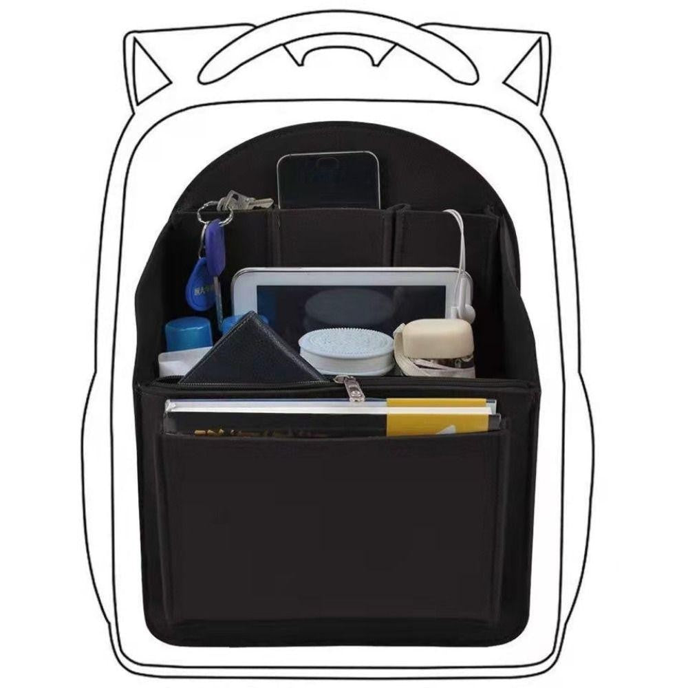 Portable Makeup Organizer Insert for Travel Backpack & Bags - Divider & Storage