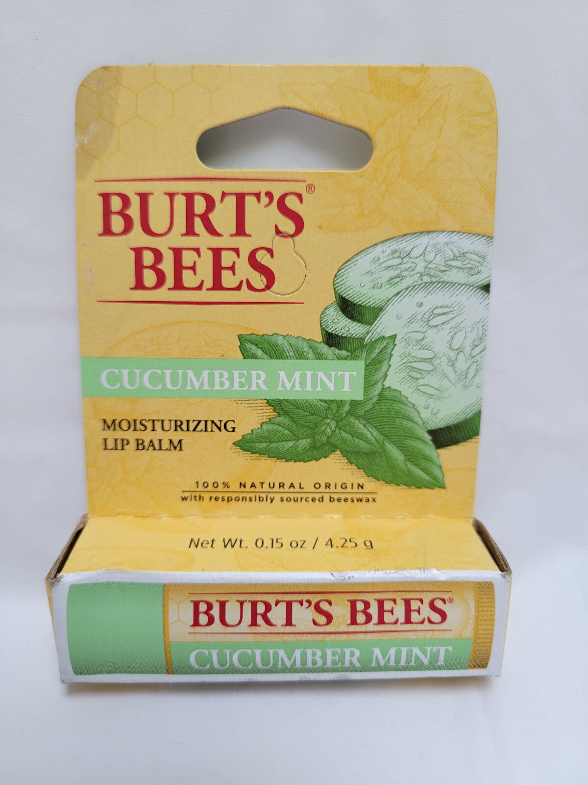 Moisturizing Lip Balm with Cucumber and Mint - 0.15 oz, Burt's Bees