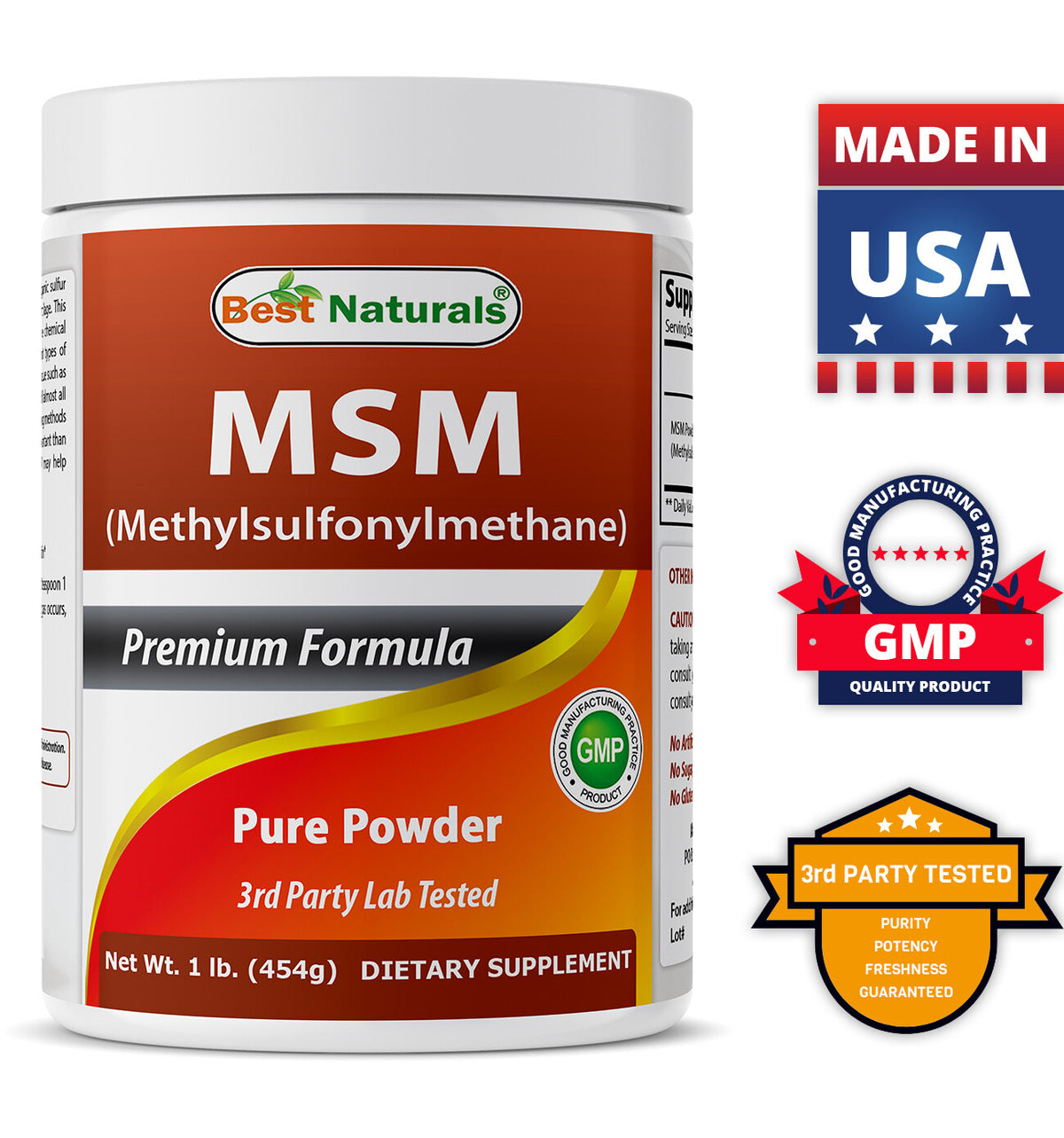 MSM Powder 1 Lb - Joint Support Supplement