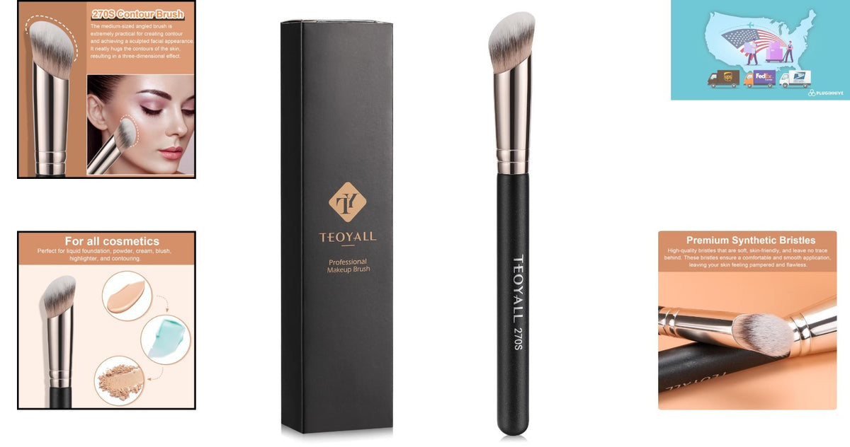 Angled Makeup Brush for Under Eye Concealing & Contouring - Cruelty-Free