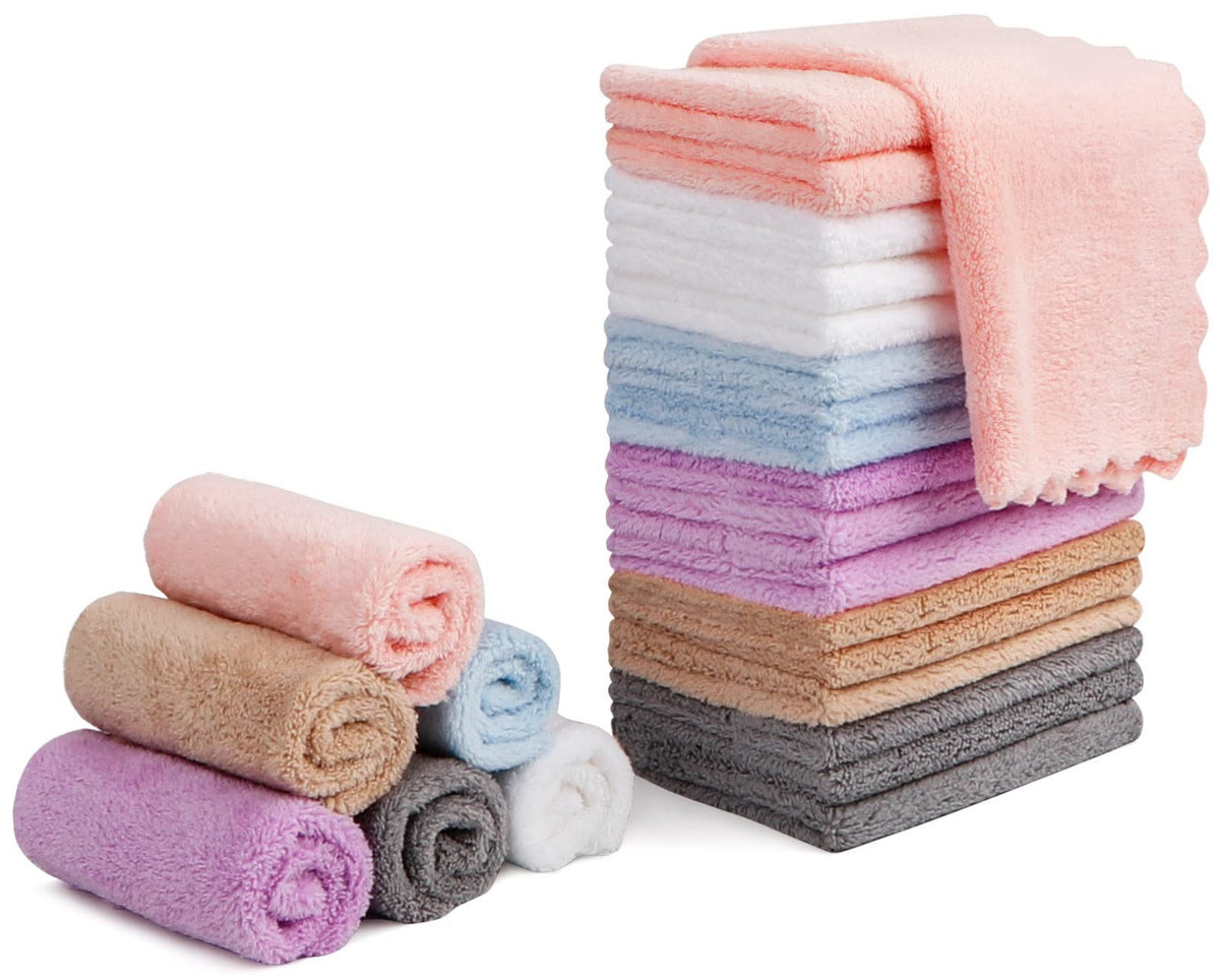 Makeup Remover Cloths - Ultra Soft Reusable Facial Cleansing Pads, Pack of 24