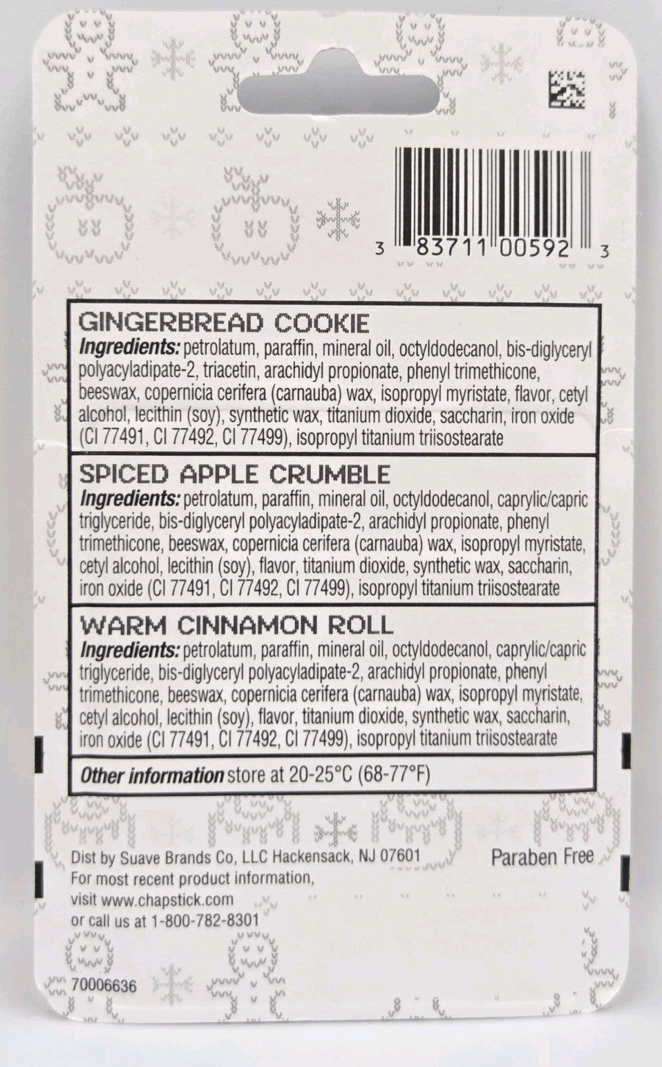 ChapStick Winter Lip Balm Set - 6 Flavors Holiday & Toasty Collection