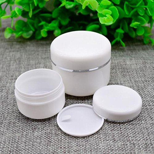 6 Pack 8oz Plastic Cosmetic Jars with Lids & Liners for Skincare & Makeup
