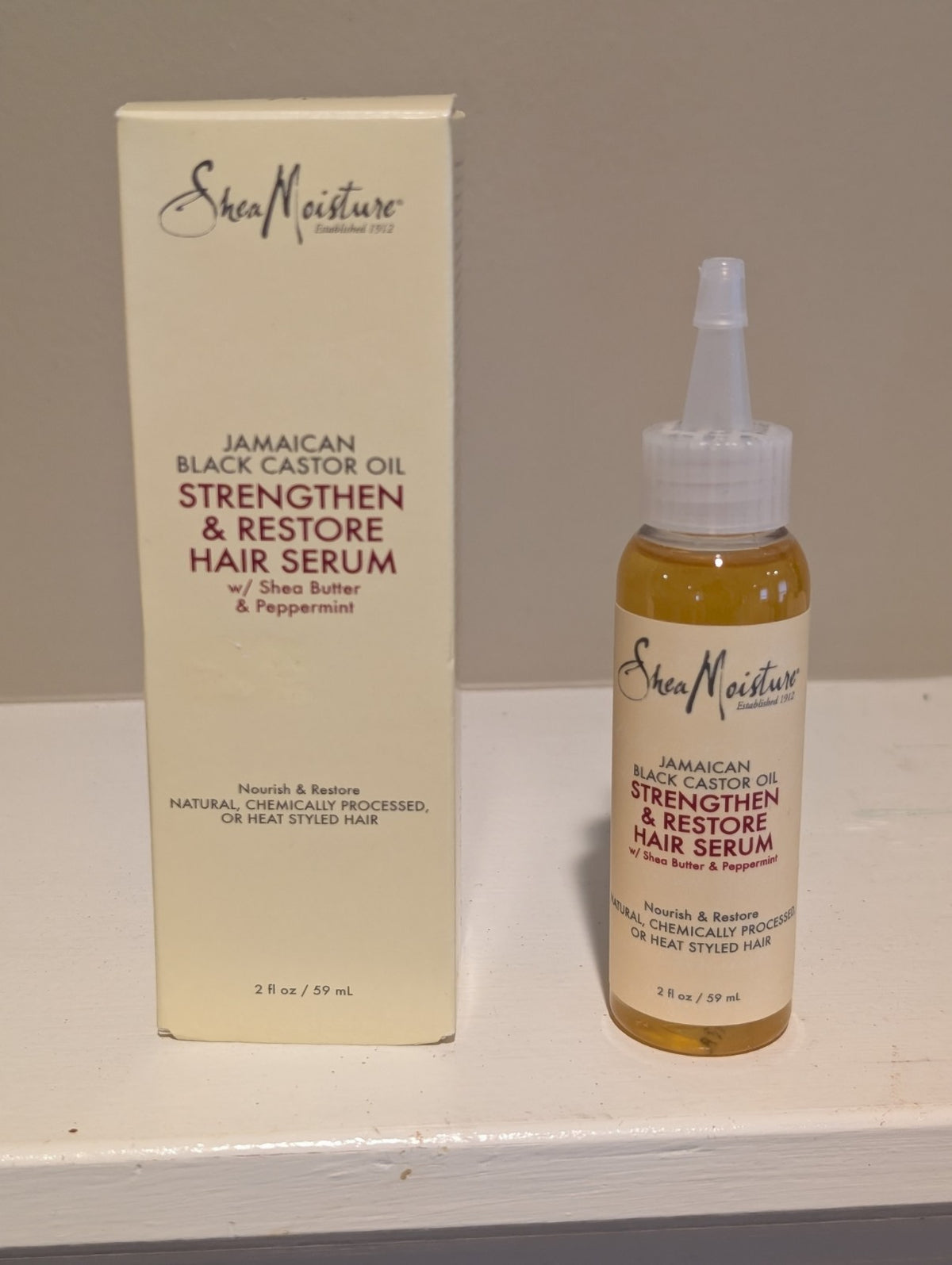 Shea Moisture Jamaican Black Castor Oil Hair Serum - Strengthen & Restore, 2 Fl Oz