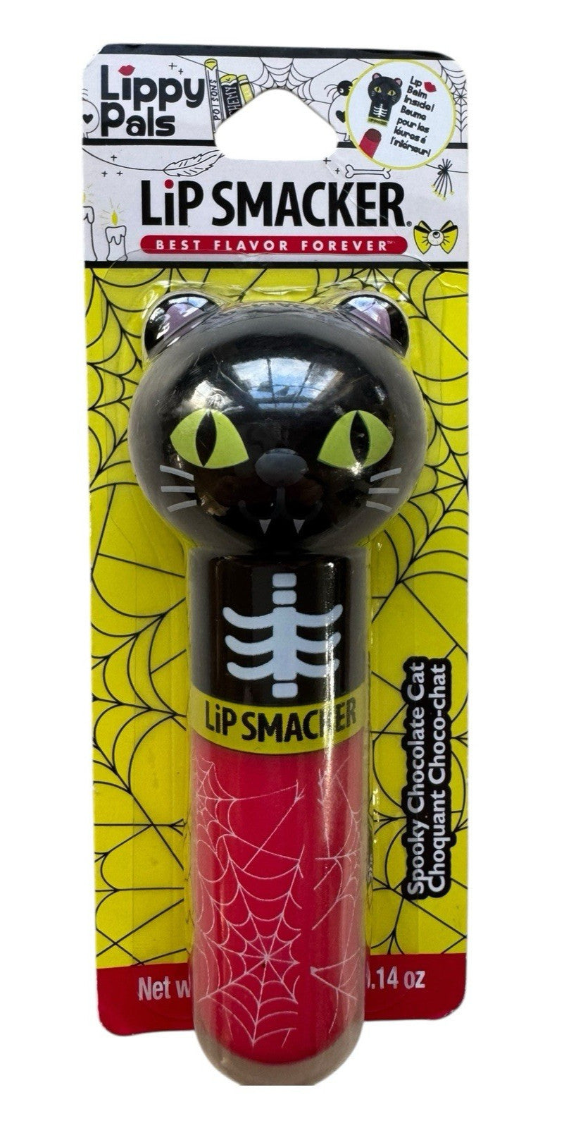 Halloween Lip Balm with Chocolate Flavor and Spooky Cat Design