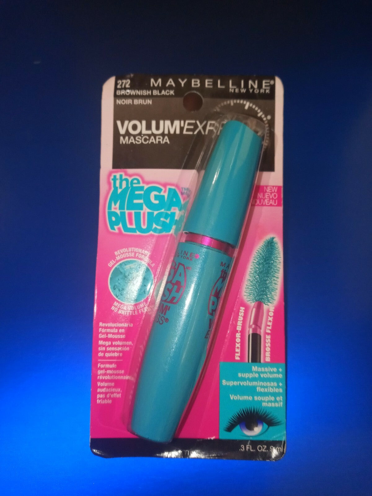 Brownish Black Volum'Express Waterproof Mascara - Large Flexible Brush