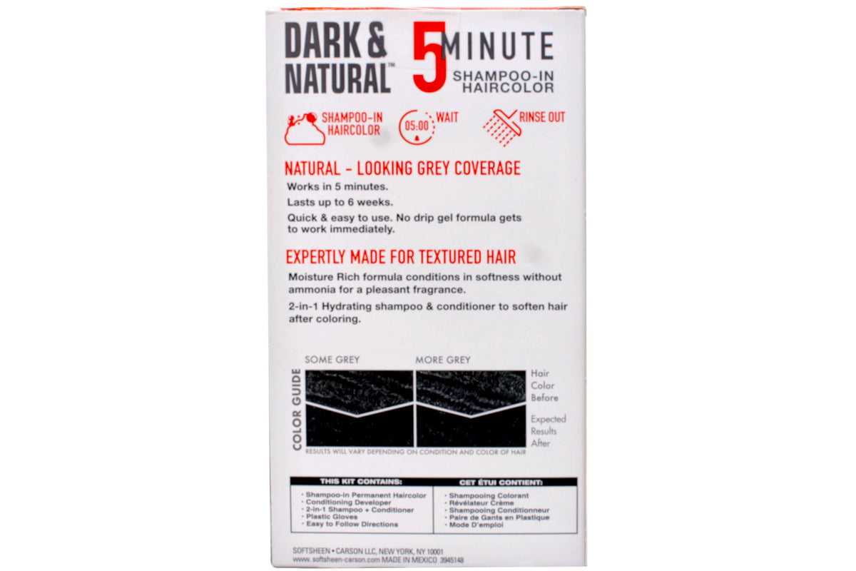 Men's Hair Dye 3 Pack - 5-Min Gray Coverage, Jet Black