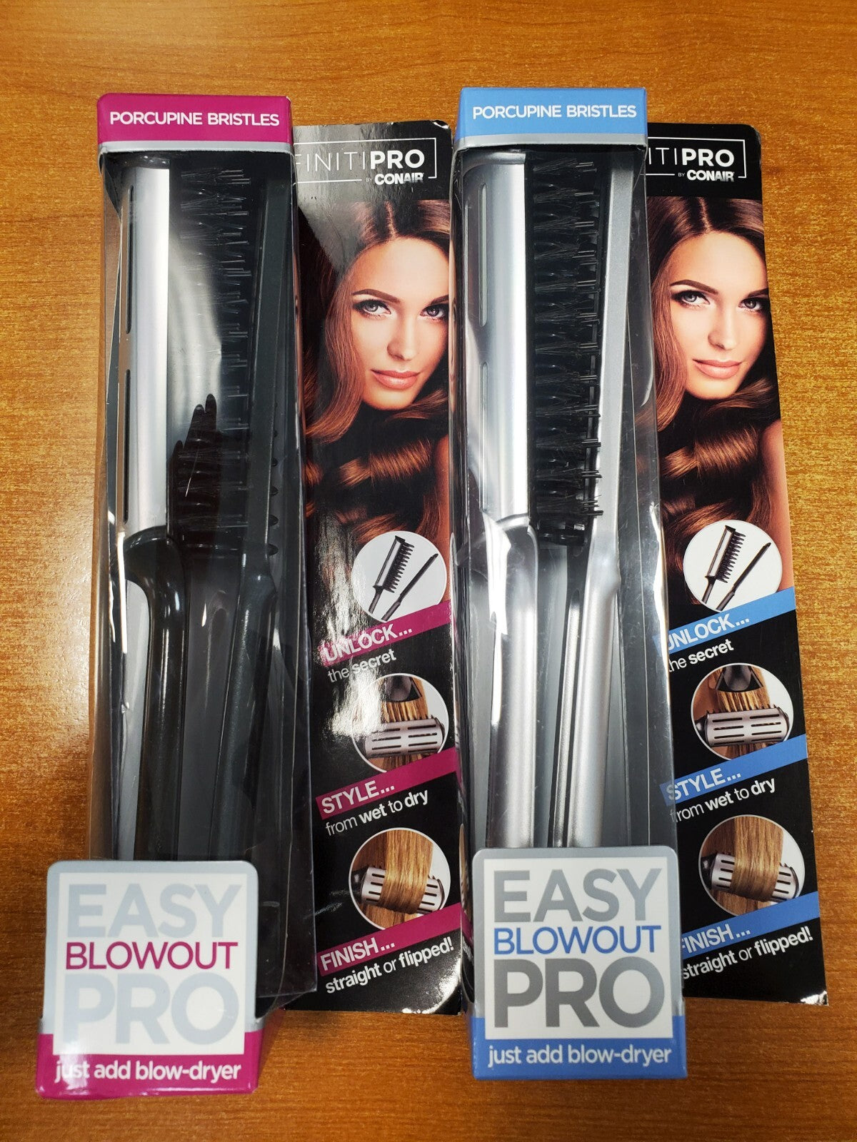 Conair Easy Blowout Pro Large Porcupine Hair Brush Set - Multiple Colors