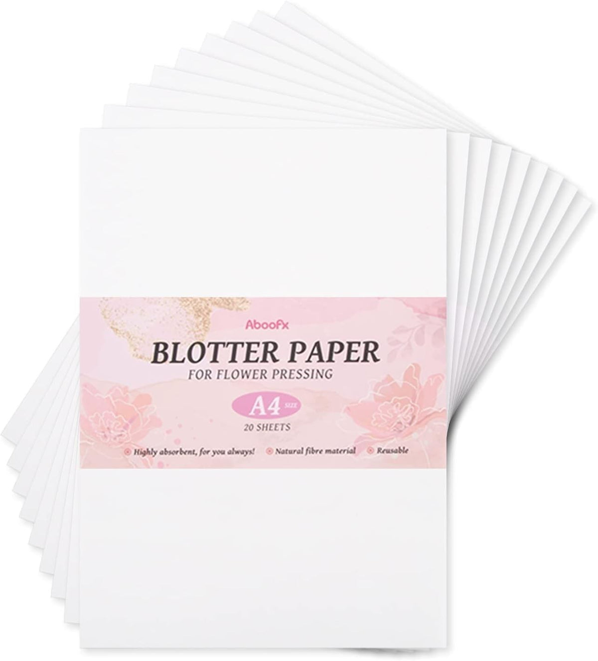 A4 Blotting Paper Sheets for Flower Pressing and Art Crafts - 20 Pack
