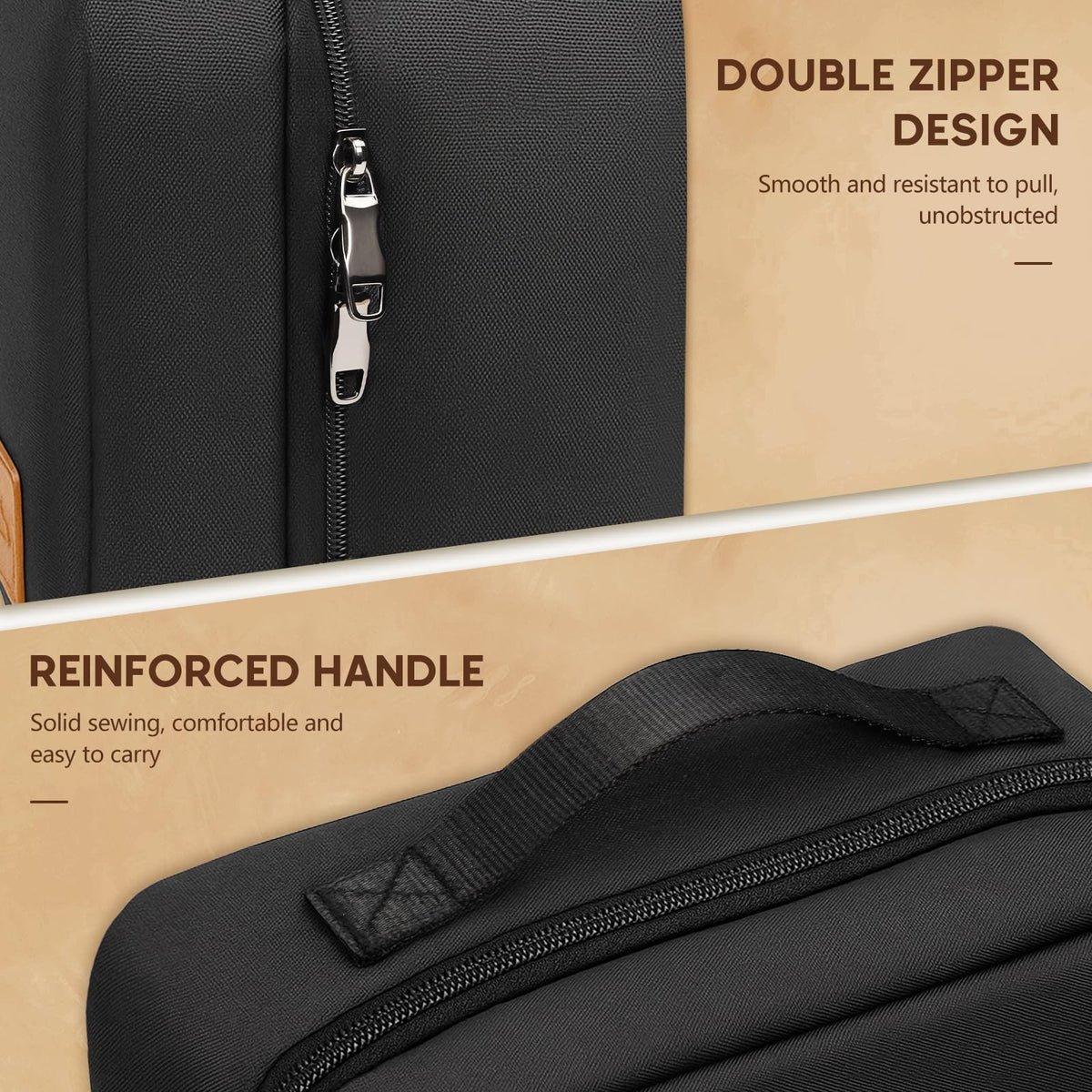 Water-Resistant Men's Toiletry Bag Travel Organizer Dopp Kit Black