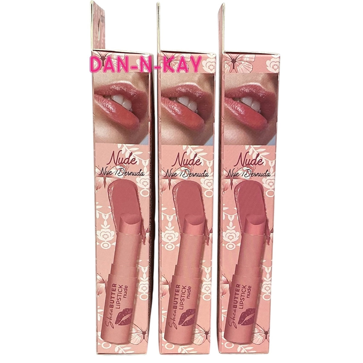 Buildable Shea Butter Lipstick Set - Nude, Hydrating, 3-Pack