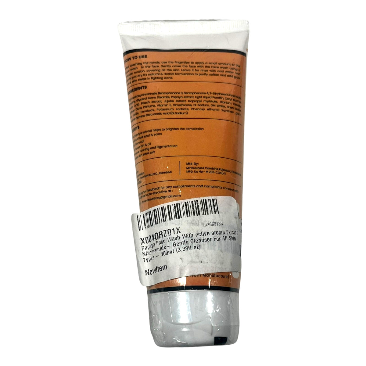 Papaya Facewash with Active Aroma - 3.38 fl oz Natural Facial Cleanser