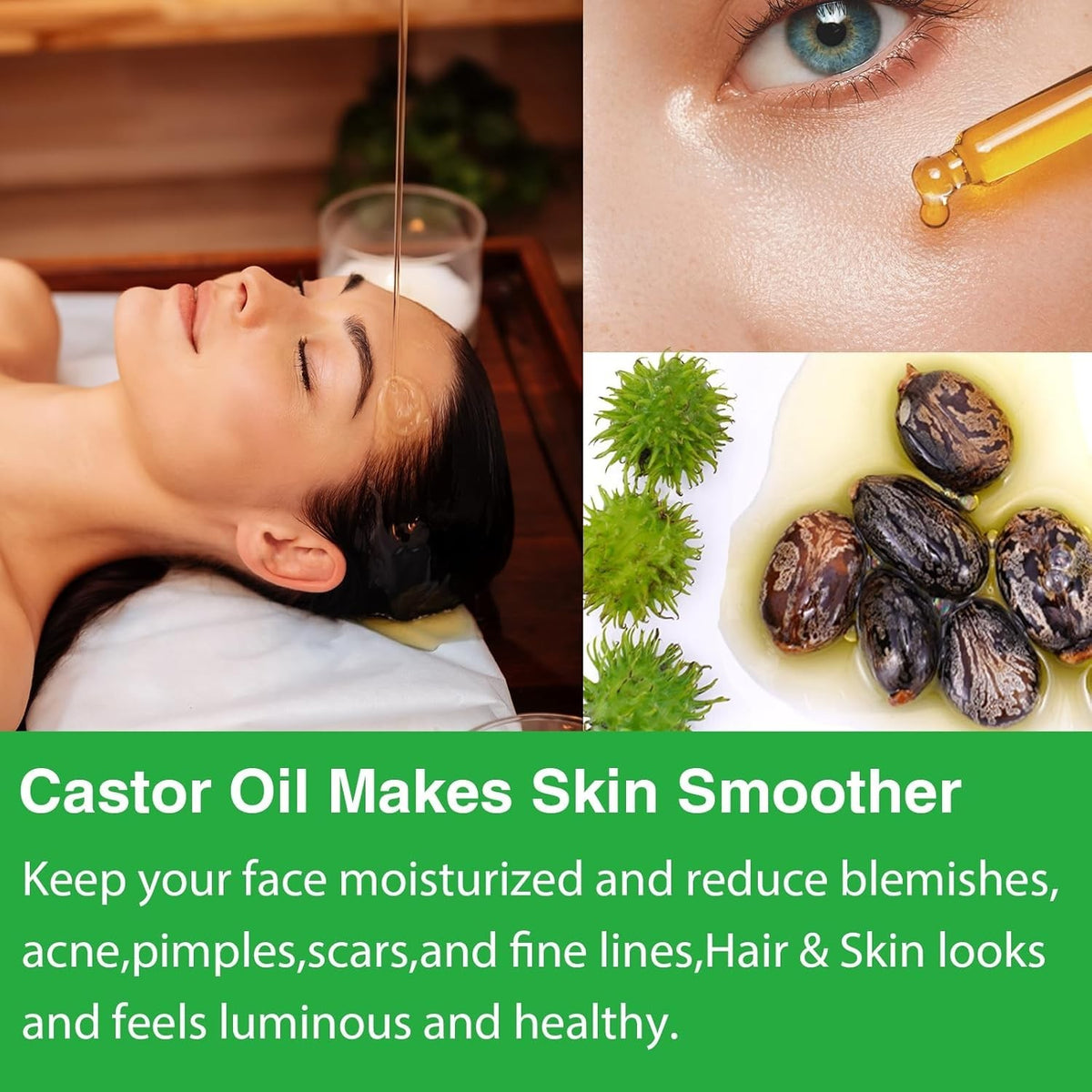 Organic Black Castor Oil for Hair & Skin - 100% Pure Jamaican Virgin Cold Pressed