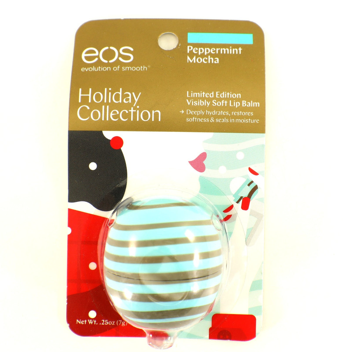 Limited Edition Peppermint Mocha Lip Balm Set - Egg Shaped, Hydrating, 2 Pack