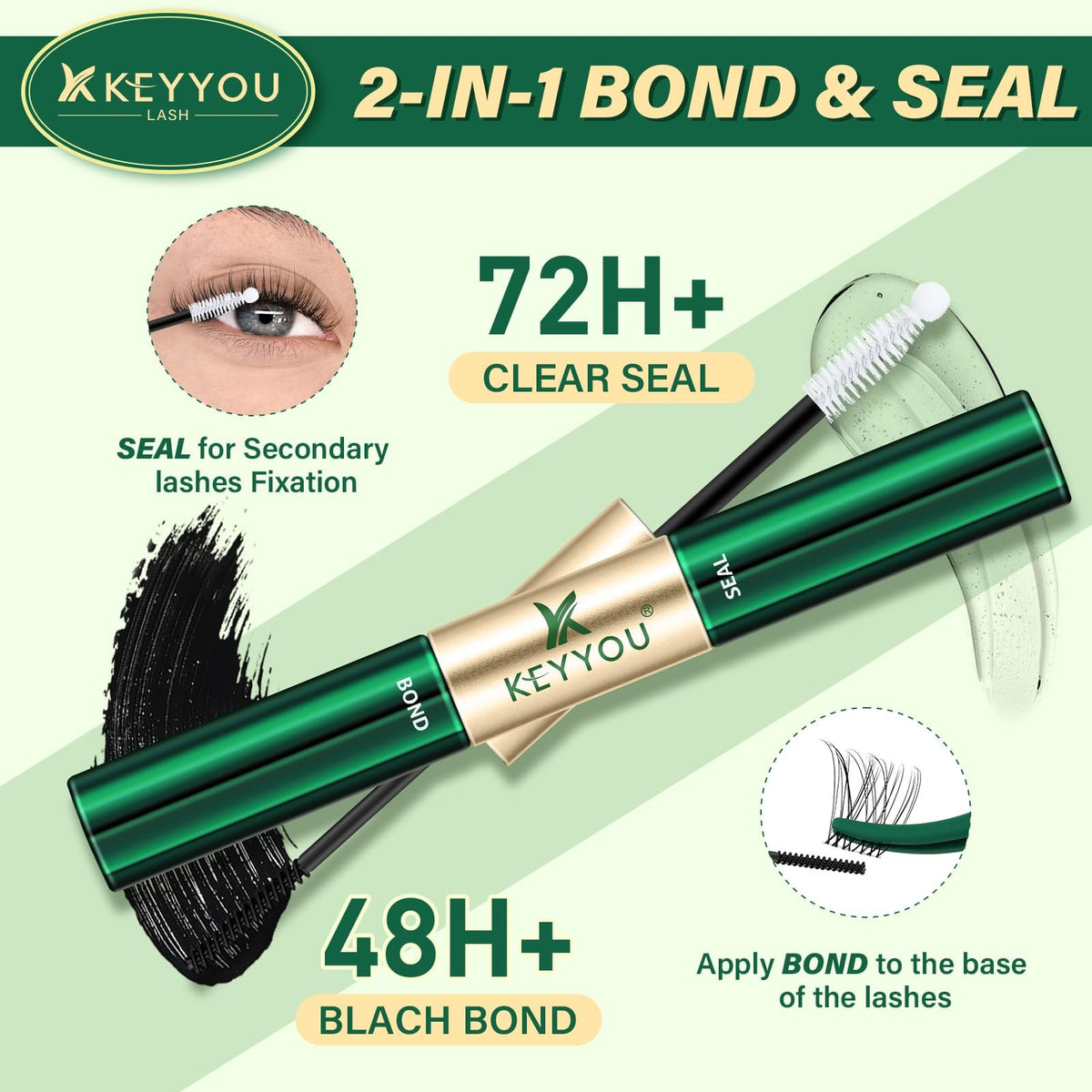 Waterproof Lash Cluster Glue - 72H Strong Hold for DIY Eyelash Extensions 10ml