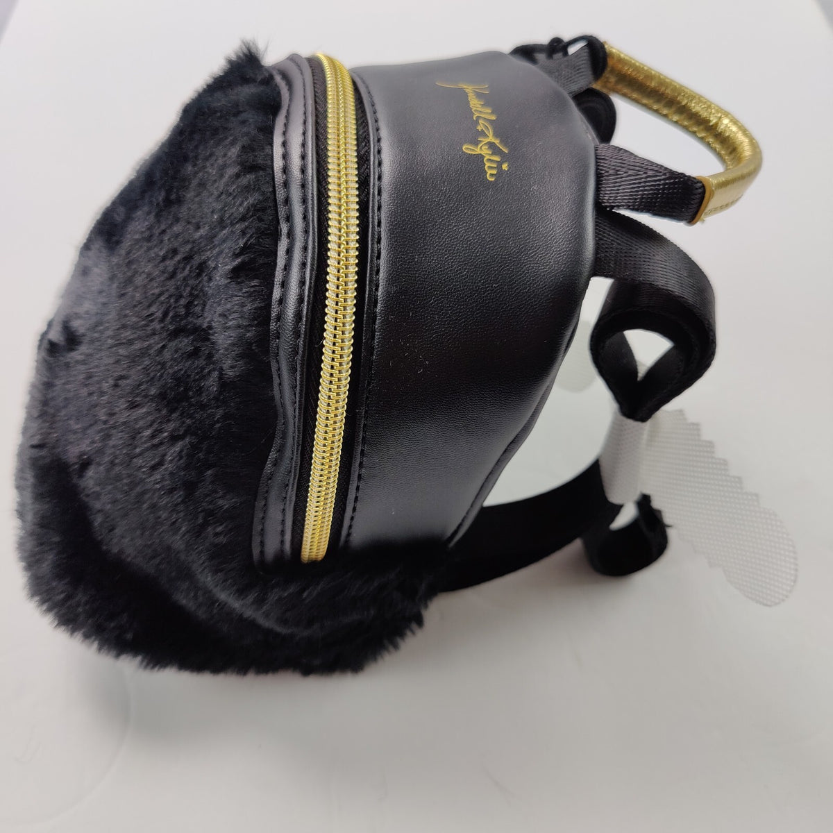 Mini Black Cat Backpack Bag - Faux Fur Accessory NWT