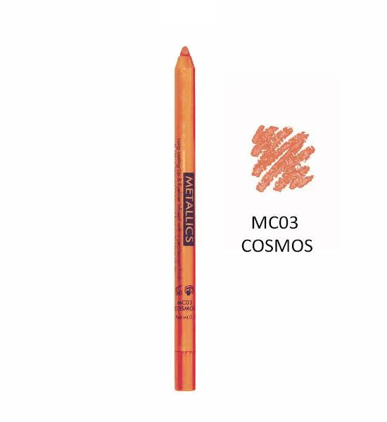 Pearlized Lip & Eye Liner Pencils - Metallic Finish, Highly Pigmented, 2 Colors