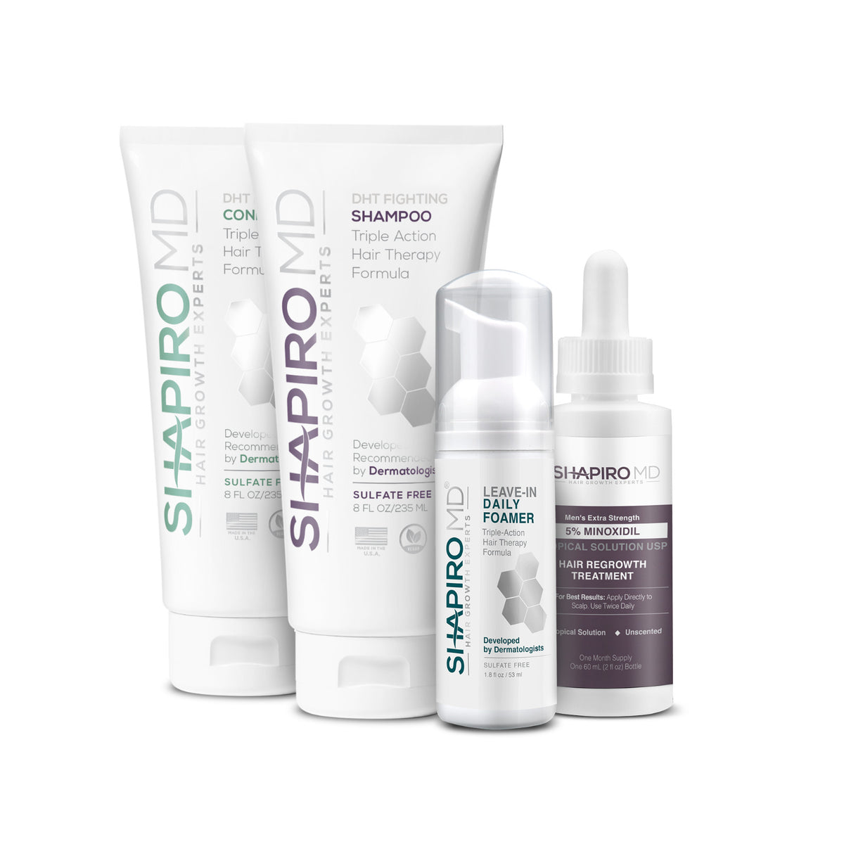 Men's Hair Regrowth Kit with 5% Minoxidil & Shampoo