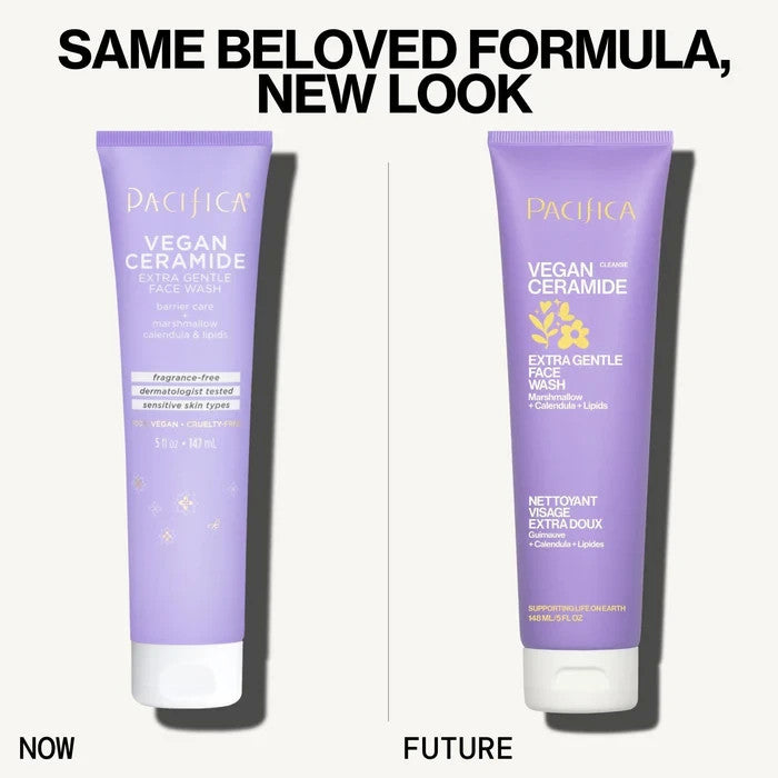 Vegan Ceramide Face Wash for Sensitive Skin - Gentle, Hydrating 5 oz