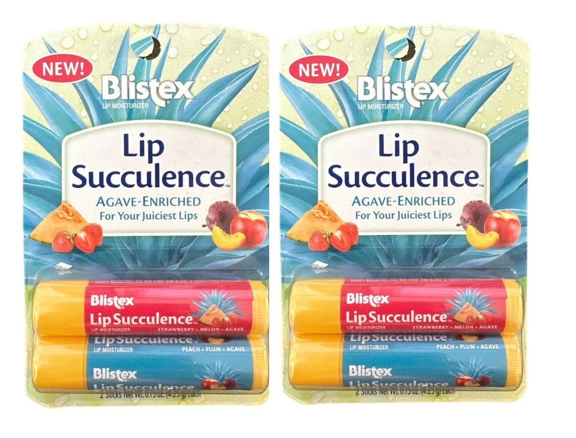 Set of 2 Nourishing Lip Balms with Agave & Vitamins - Moisturizing Lip Care
