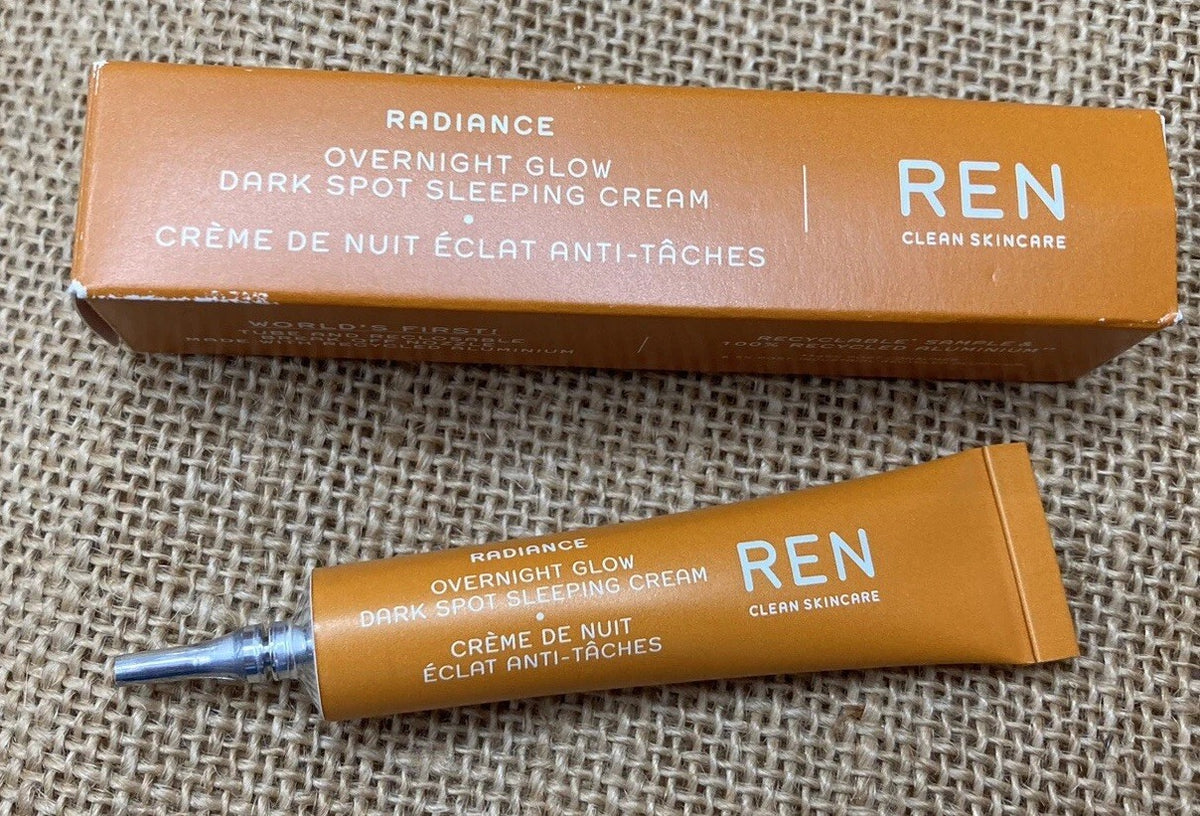 Ren Clean Skincare Radiance Overnight Glow Dark Spot Sleeping Cream - 4 Travel Sizes